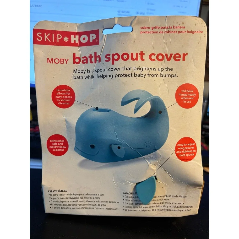 Skip Hop Moby Bath Spout Faucet Cover Blue Whale Baby Child Safety